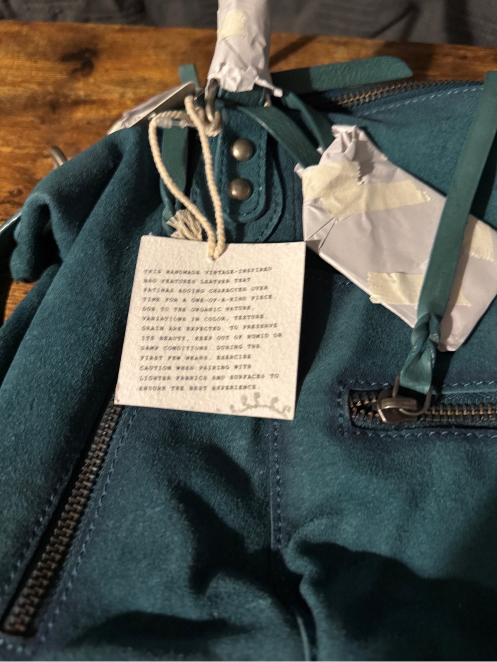 We the people Emerson tote mini Suede in Forest Green - Picture 4 of 10
